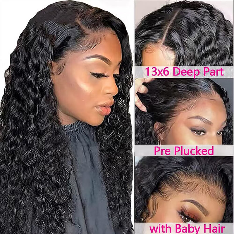 Transparent Lace Deep Wave Human Hair Wig