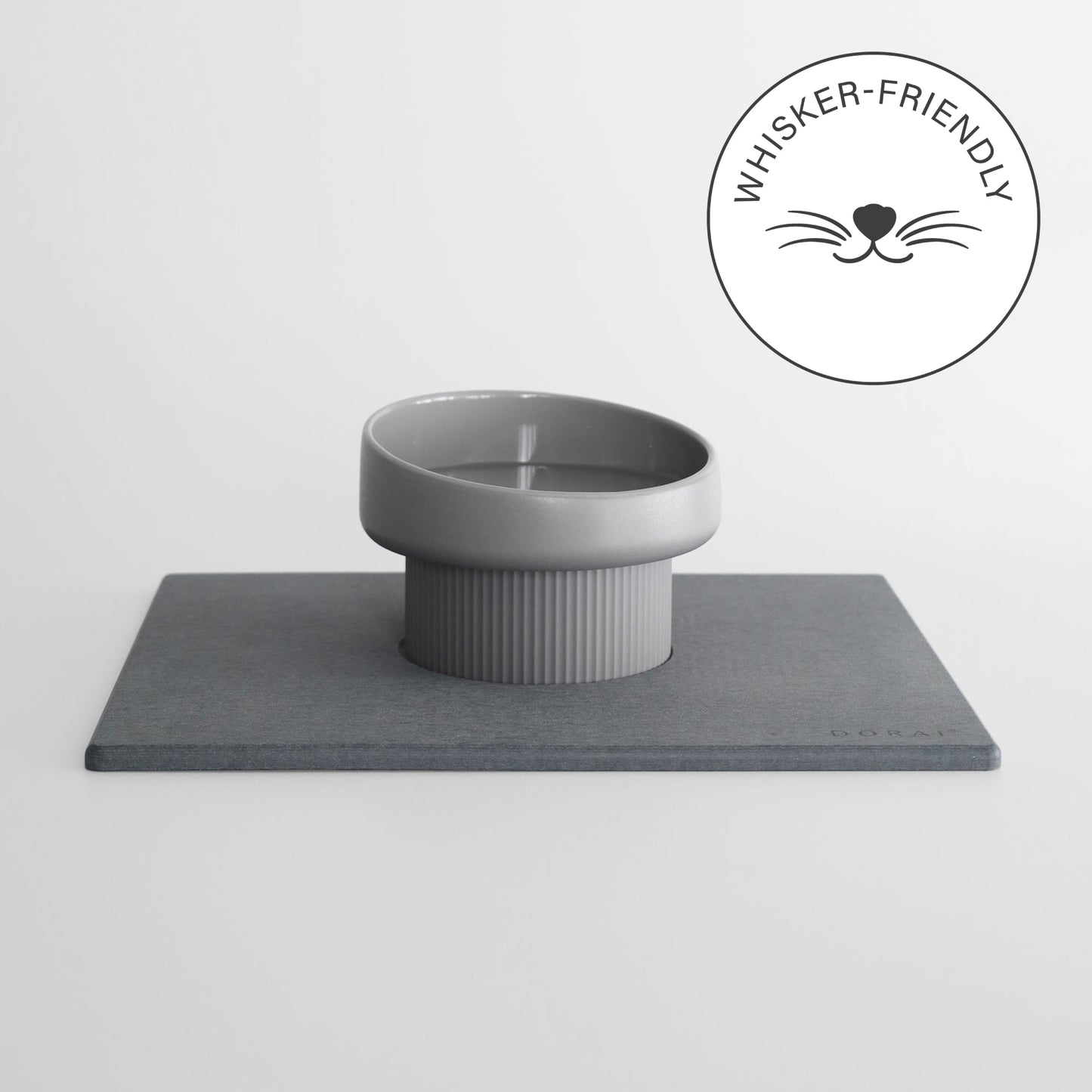 Elevated Cat Bowl + Stone Base