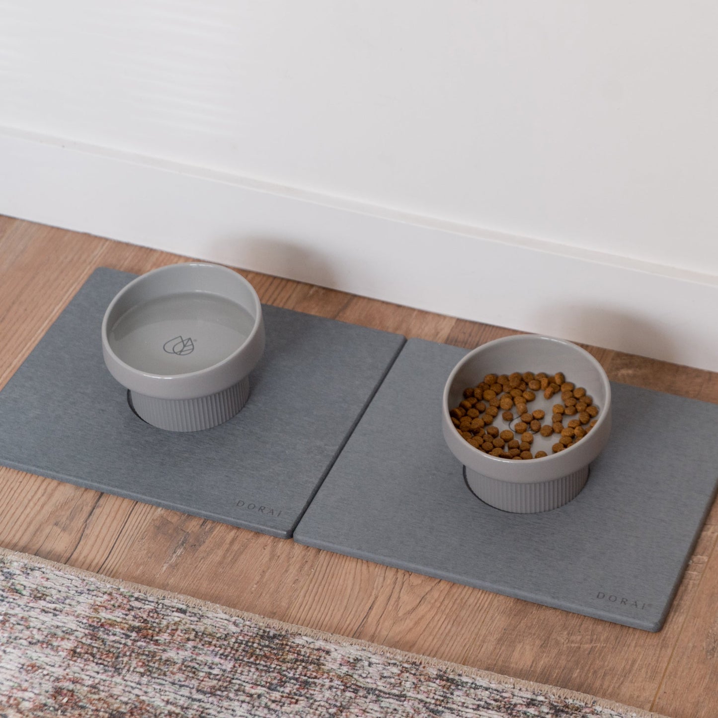 Elevated Cat Bowl + Stone Base