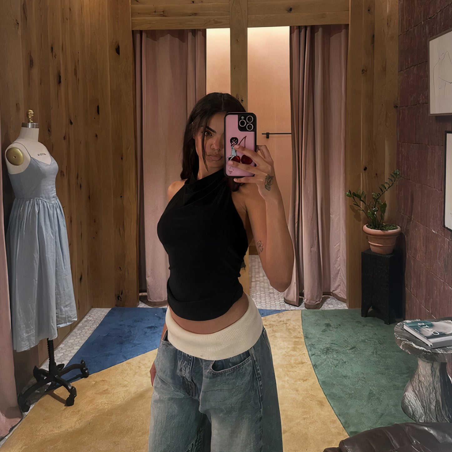 Fold-Over Jeans