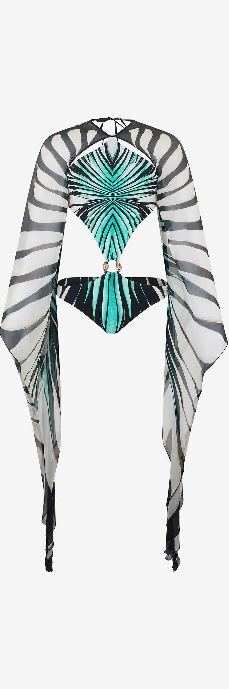 Ray of Sea Print Swimsuit