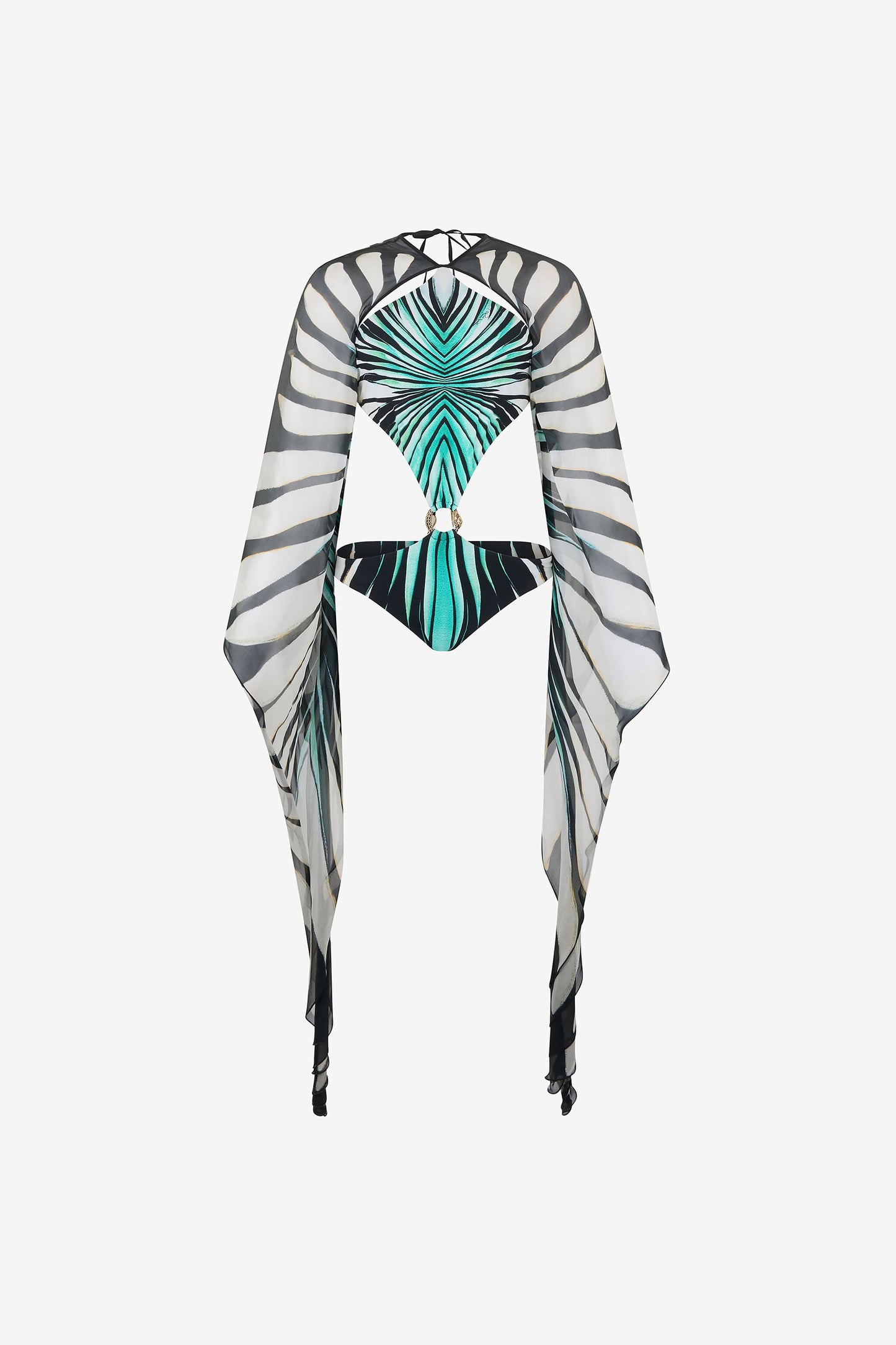 Ray of Sea Print Swimsuit