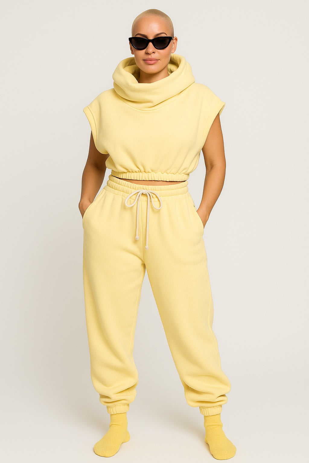 High neck Cowl Set