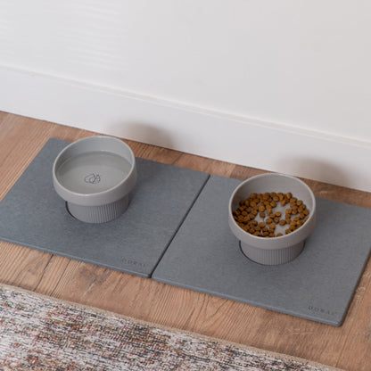 Elevated Cat Bowl + Stone Base