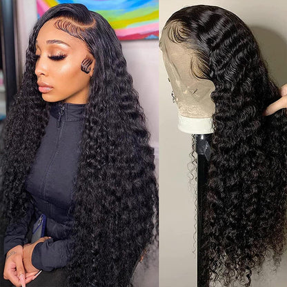 Transparent Lace Deep Wave Human Hair Wig