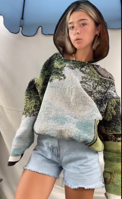 Scenic Forest Tapestry Hoodie