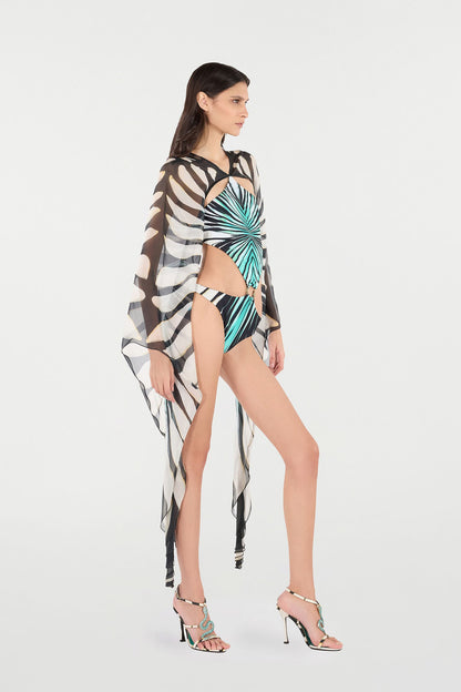 Ray of Sea Print Swimsuit